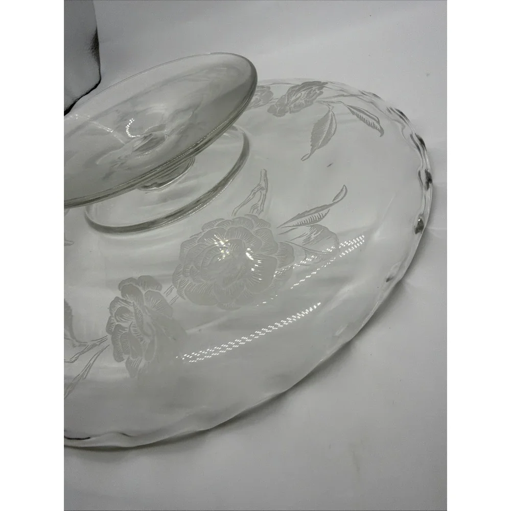 Fostoria Camellia Etched Rose Pattern‎ 12 1/8